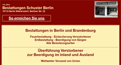Desktop Screenshot of bestattungen-schuster.de